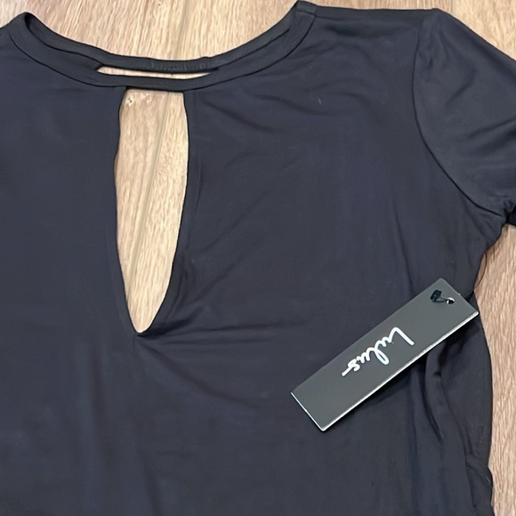 NWT Lulus Cutout Hole Little Black Mini Dress Fitted Bodycon, Size Large, Party - Picture 12 of 16